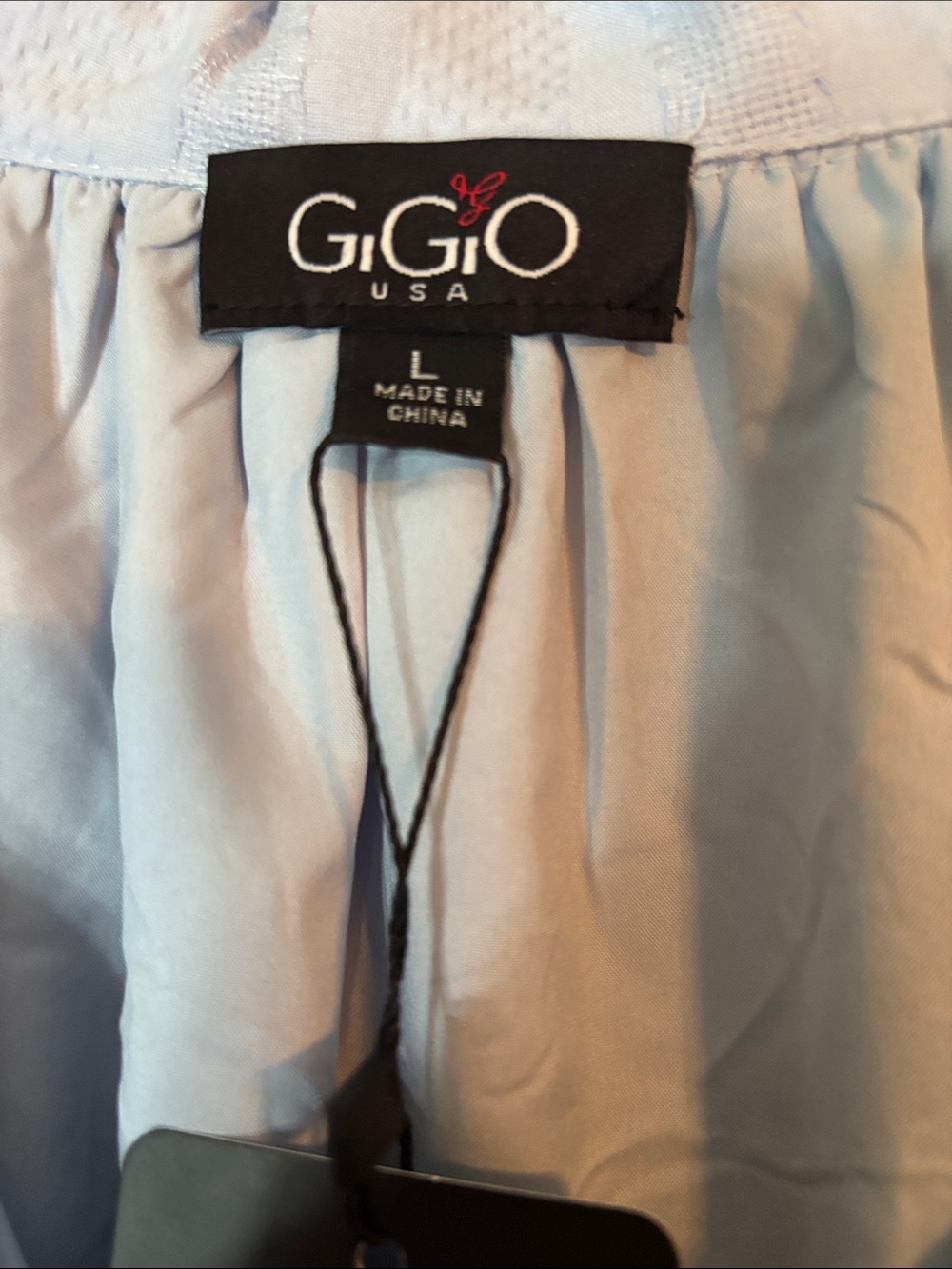 GGO Light Blue Midi Dress with Collar Size Large - Picture 3 of 5